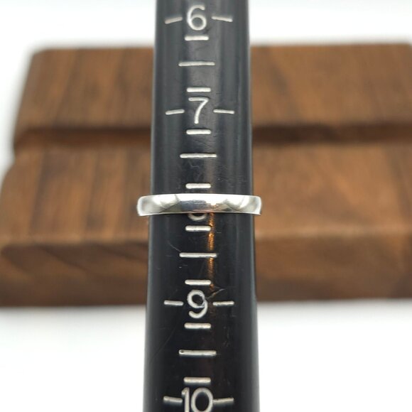 Size 8 925 Sterling Silver Square Smoky Quartz With Diamond Accents Ring - Picture 6 of 8